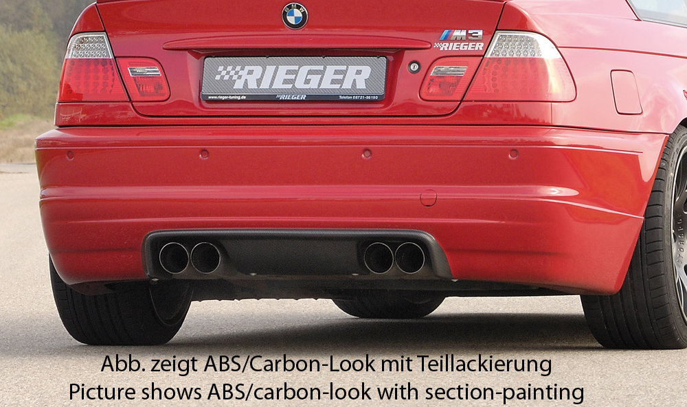 Rieger Heckschürzenansatz für BMW M3 E46