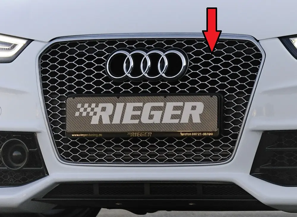Rieger Kühlergrill Audi RS5 (B8), gun-metal für Audi A5 / S5 / RS5 B8