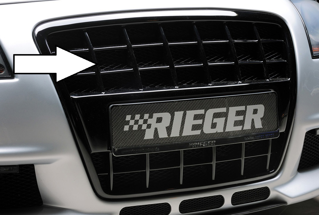 Rieger Grill mit integrierter Kennzeichenauflage für Audi A4 B6