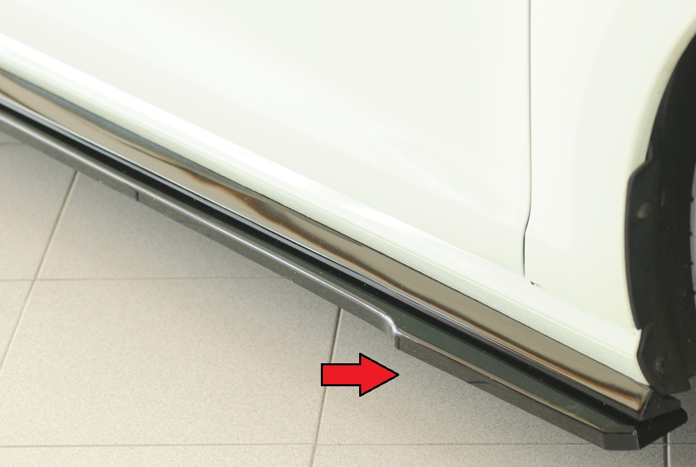 Rieger Seitenschwelleransatz (ca. 19mm) für VW Golf VII GTI + GTE + GTD + R + Clubsport