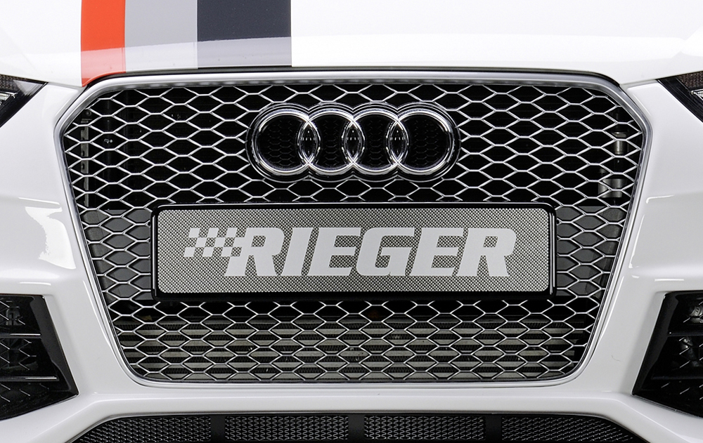 Rieger Kühlergrill Audi RS4 (B8), gun-metal für Audi A4 / S4 / RS4 B8