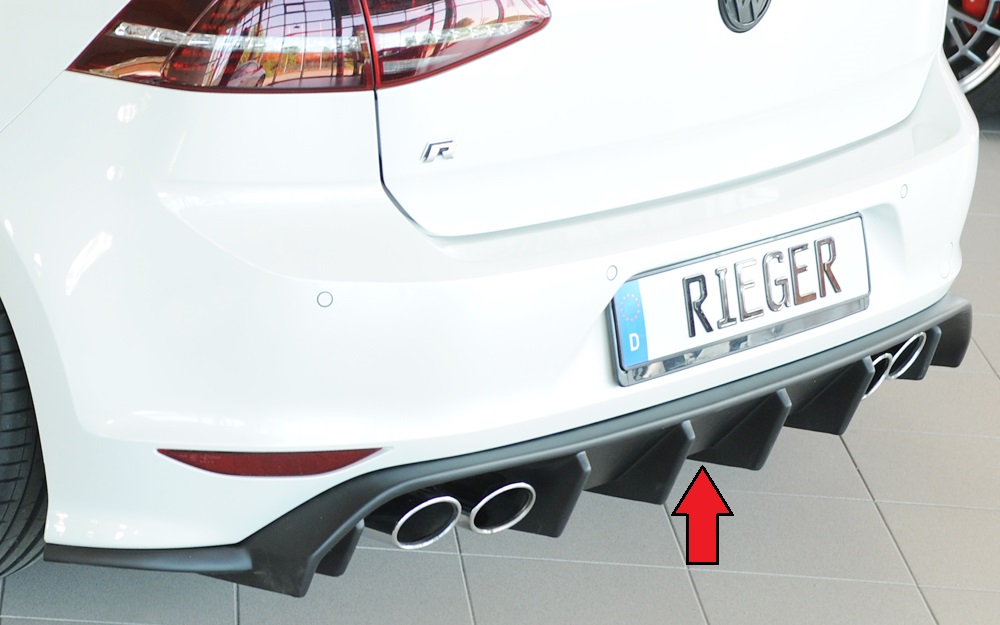 Rieger Heckeinsatz für VW Golf VII R + R-Line