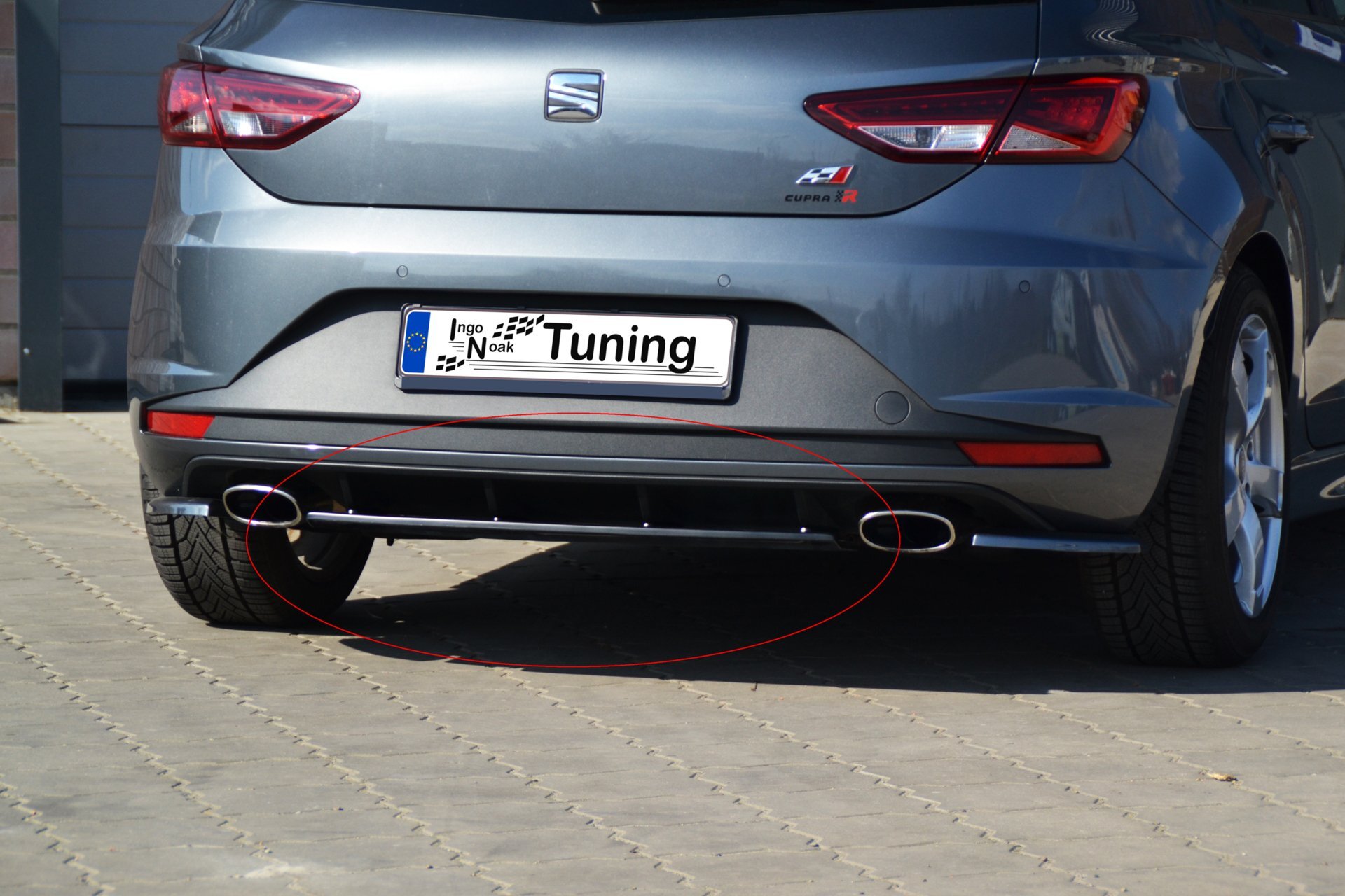 Ingo Noak Heckansatz Heckdiffuser Mittelteil für Seat Leon 3 5F