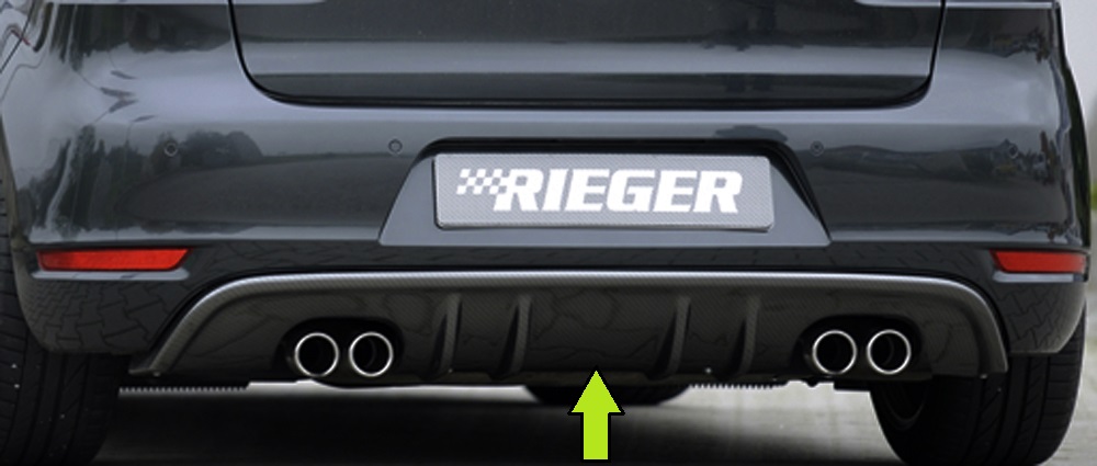 Rieger Heckeinsatz mit 2 Doppelfinnen für VW Golf VI
