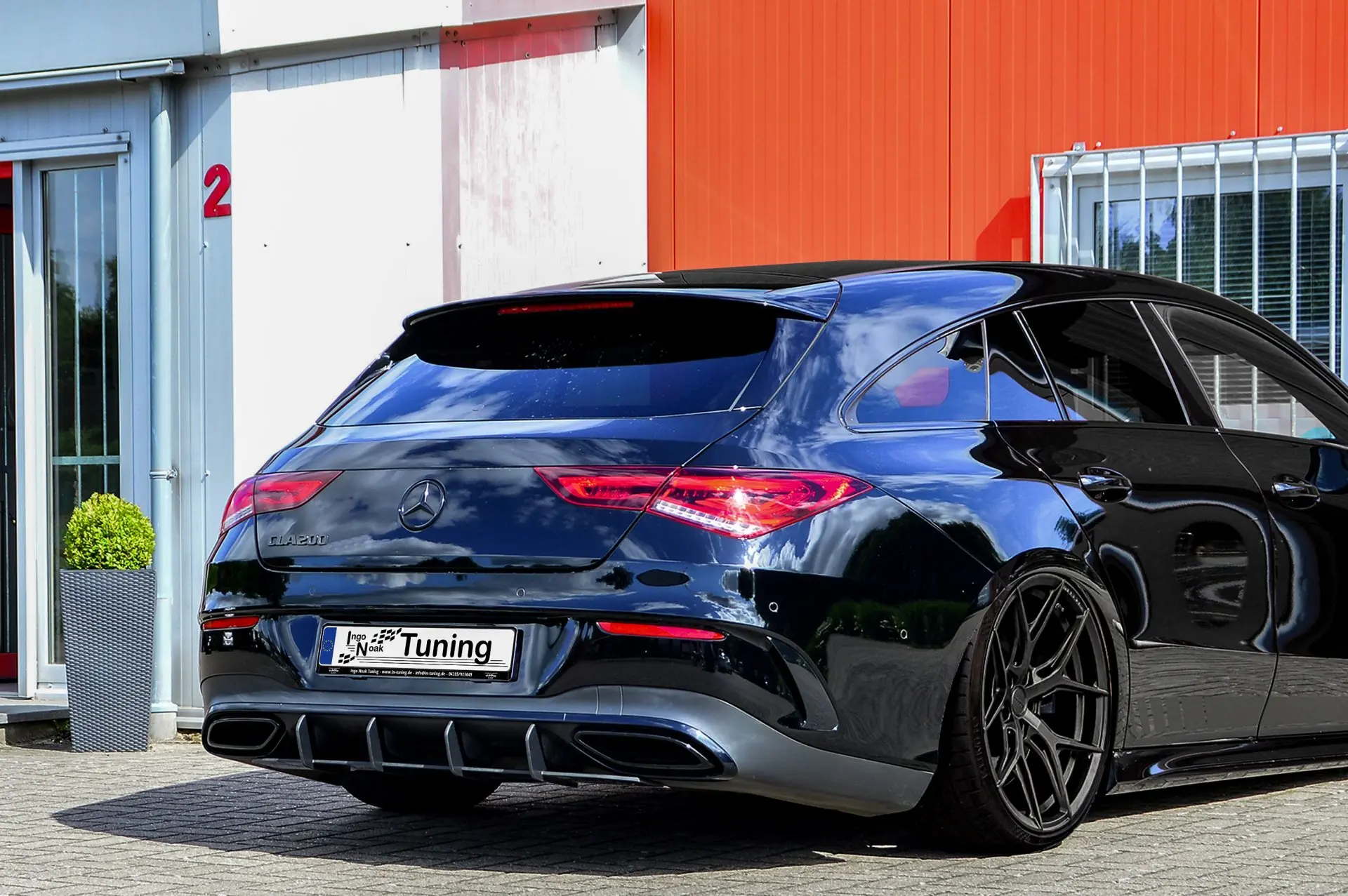 Ingo Noak Gefräster Heckansatz für Mercedes CLA X118 Shooting Brake AMG-Line ab Bj.:2019-