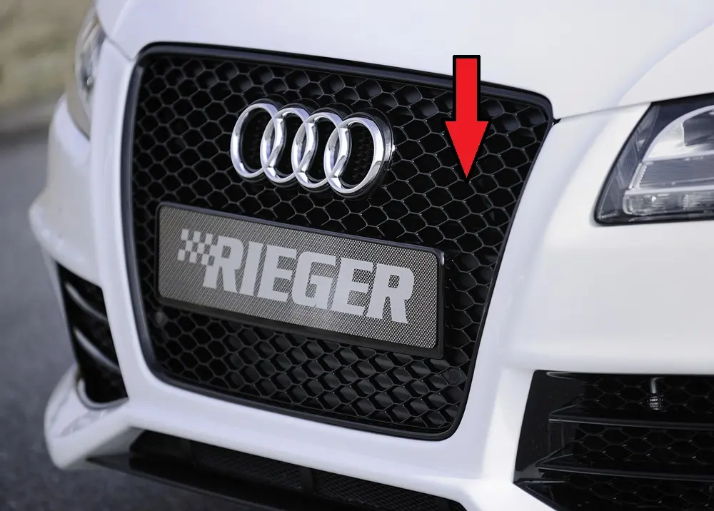 Rieger Kühlergrill Audi RS5 (B8), schwarz glänzend