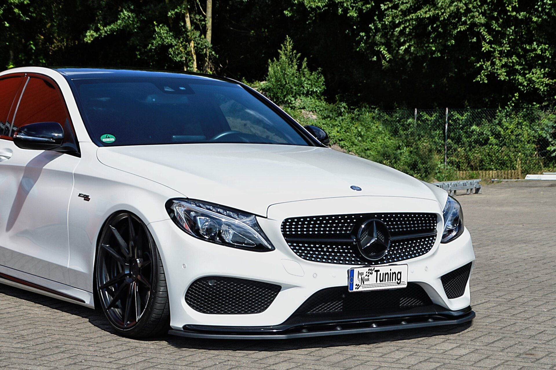 Ingo Noak Cup Frontspoilerlippe für Mercedes C W205 43 AMG Limousine