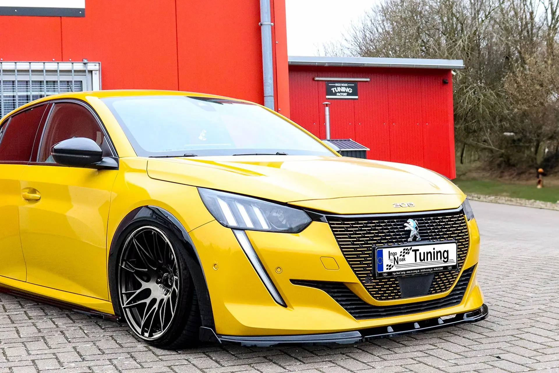 Ingo Noak Cuplippe Frontspoilerlippe mit Wings für Peugeot 208 II GT GT-Line