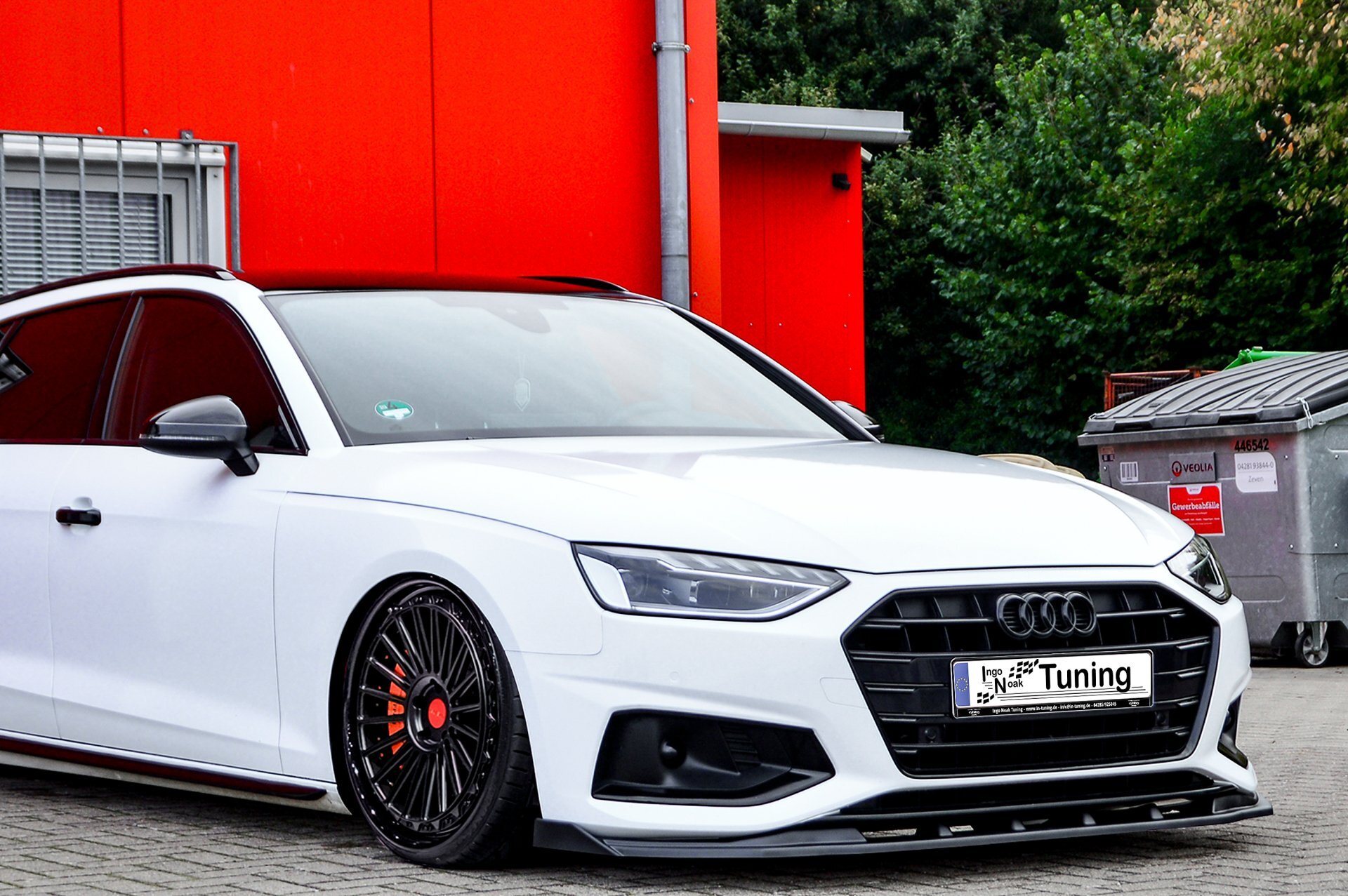 Ingo Noak Cup Frontspoilerlippe mit Wing für Audi A4 B9 Facelift ab Bj. 2019-