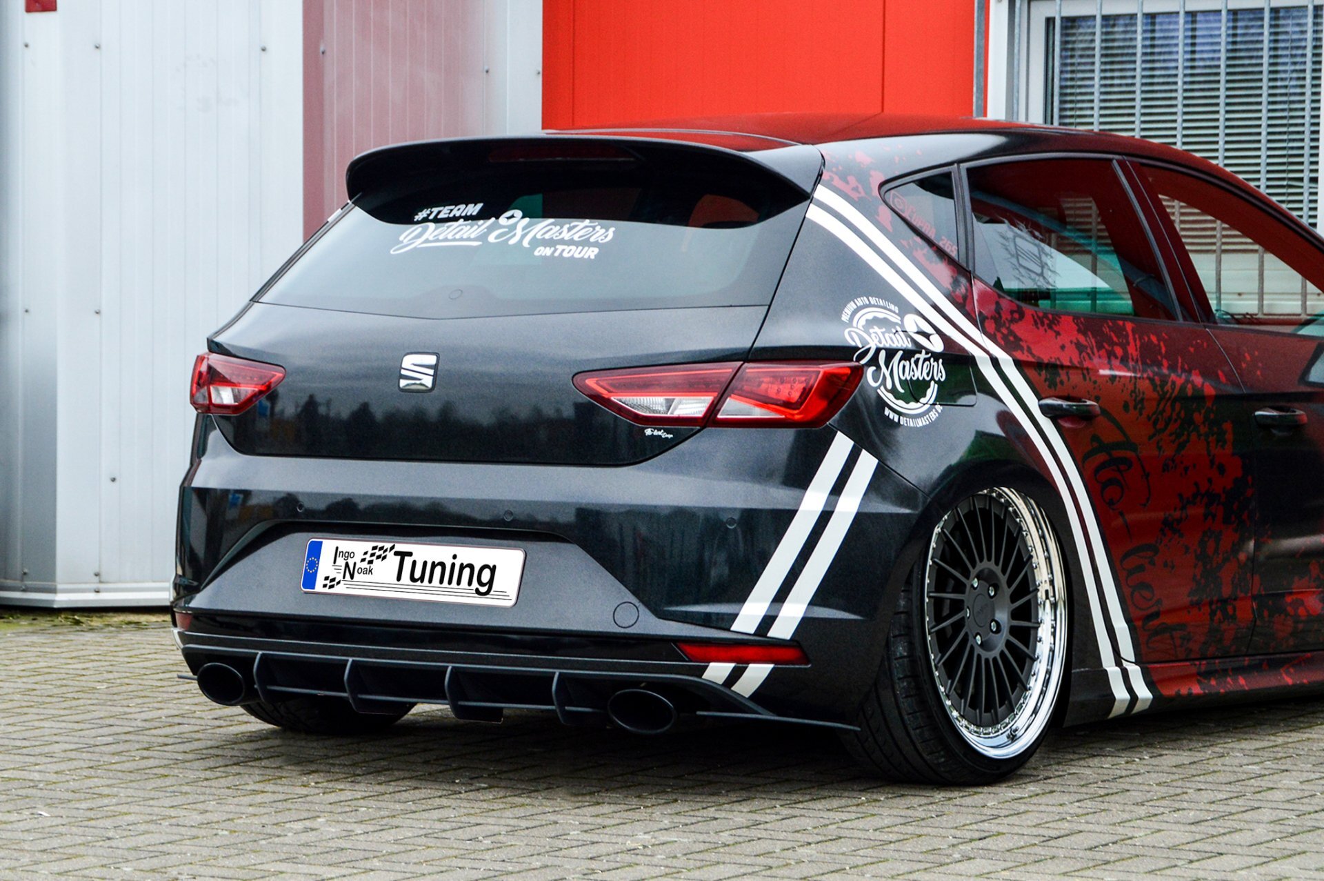 Ingo Noak Gefräster Heckansatz mit Finnen für Seat Leon 5F Cupra