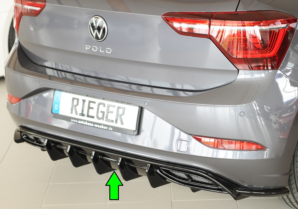 Rieger Heckeinsatz für VW Polo 6 AW R-Line