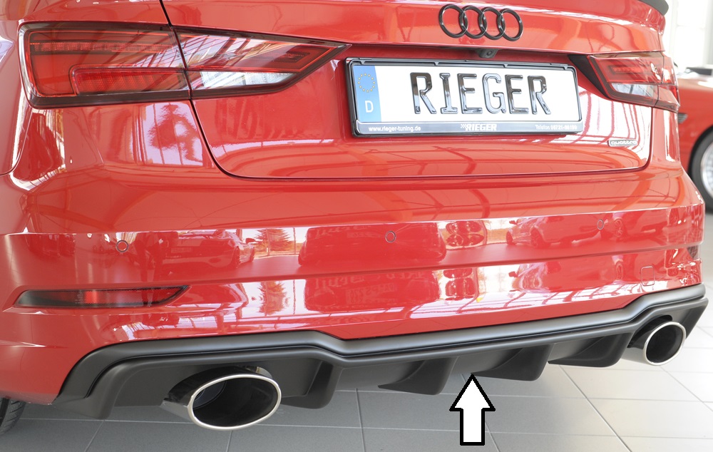 Rieger Heckeinsatz für Audi A3 / S3 8V
