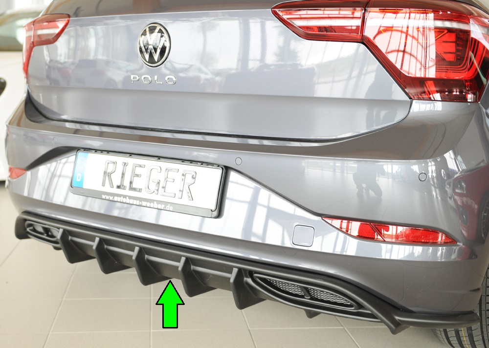 Rieger Heckeinsatz für VW Polo 6 AW R-Line