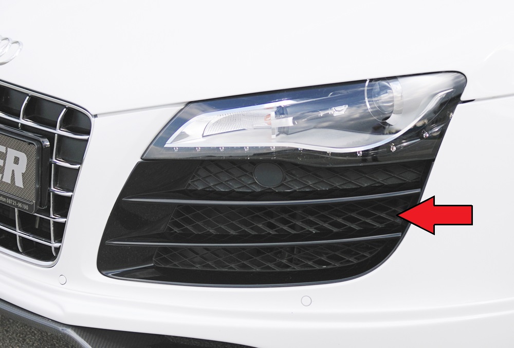 Rieger Frontschürzeneinsatz V10 (Gitter) links für Audi R8 42