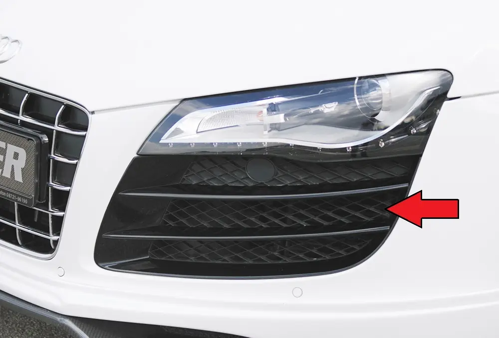 Rieger Frontschürzeneinsatz V10 (Gitter) links für Audi R8 42