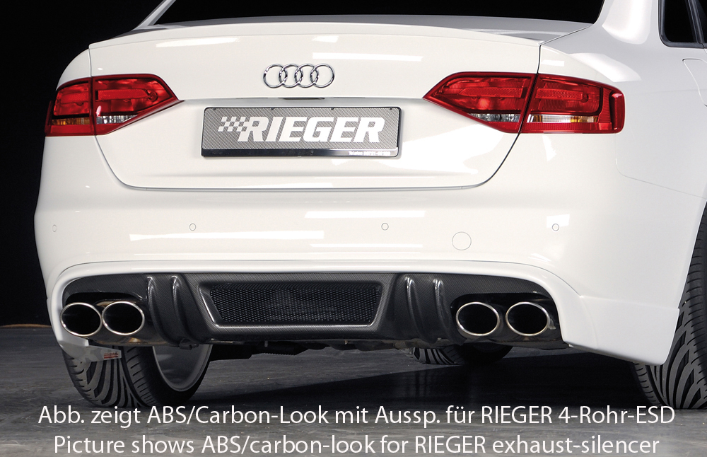 Rieger Heckschürzenansatz für Audi S4 B8