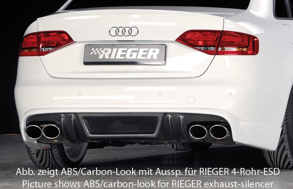 Rieger Heckschürzenansatz für Audi S4 B8
