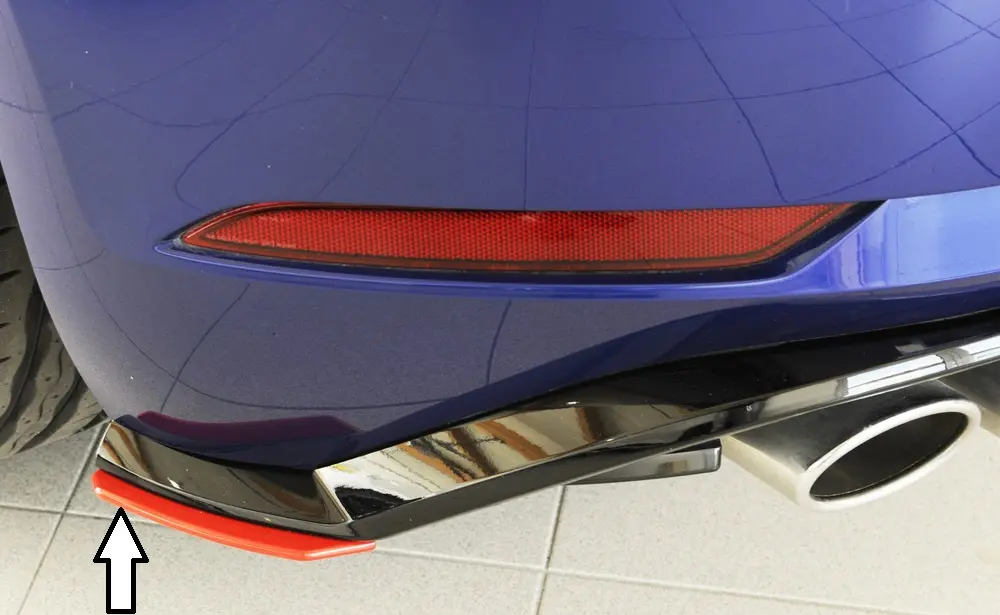 Rieger Heckschürzenansatz seitlich rechts für VW Golf VII GTI + R + R-Line