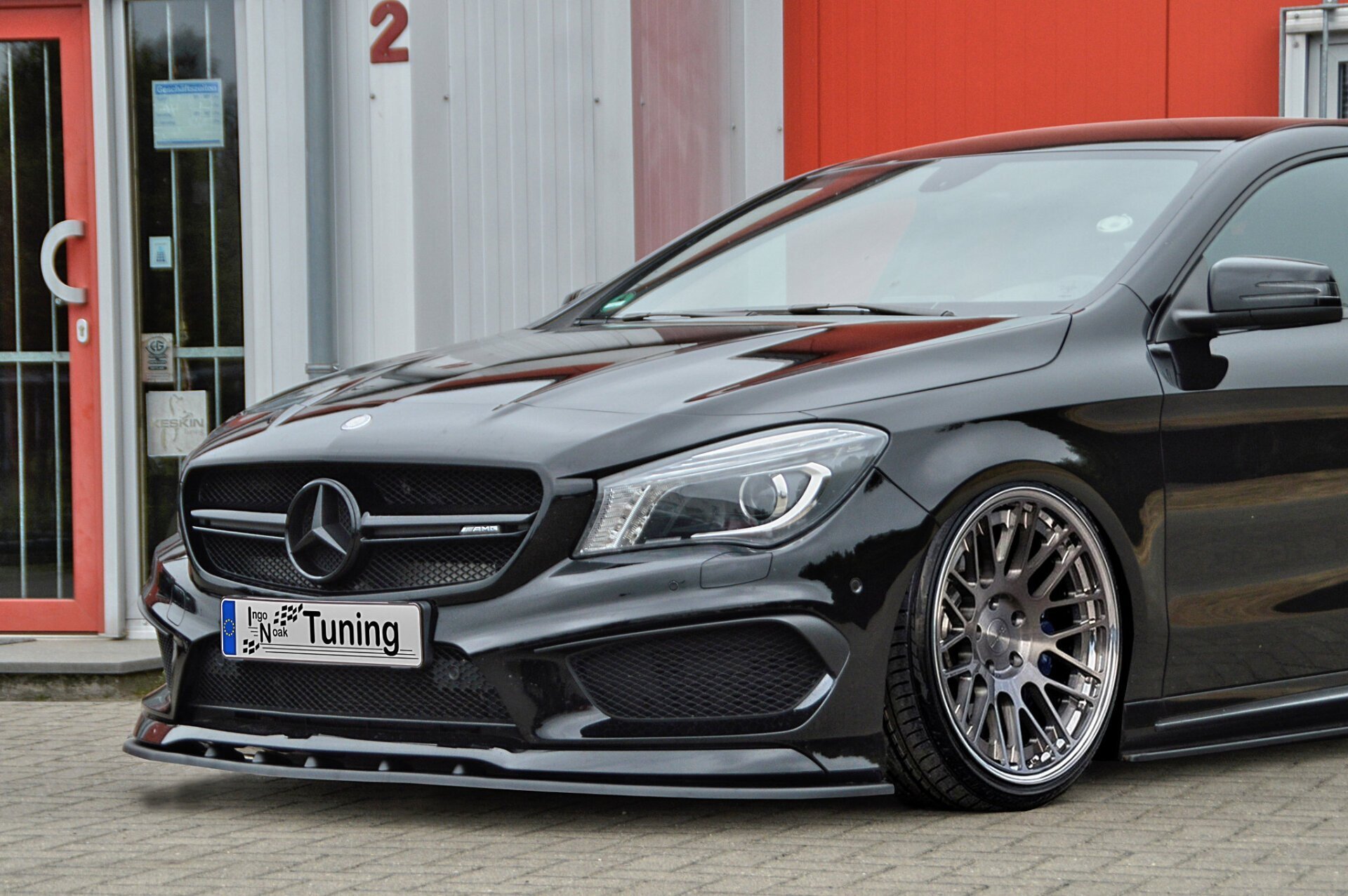 Ingo Noak Cup Frontspoilerlippe für Mercedes CLA 45AMG, C117 / 245G Vorfacelift ab Bj.:2012- 2015