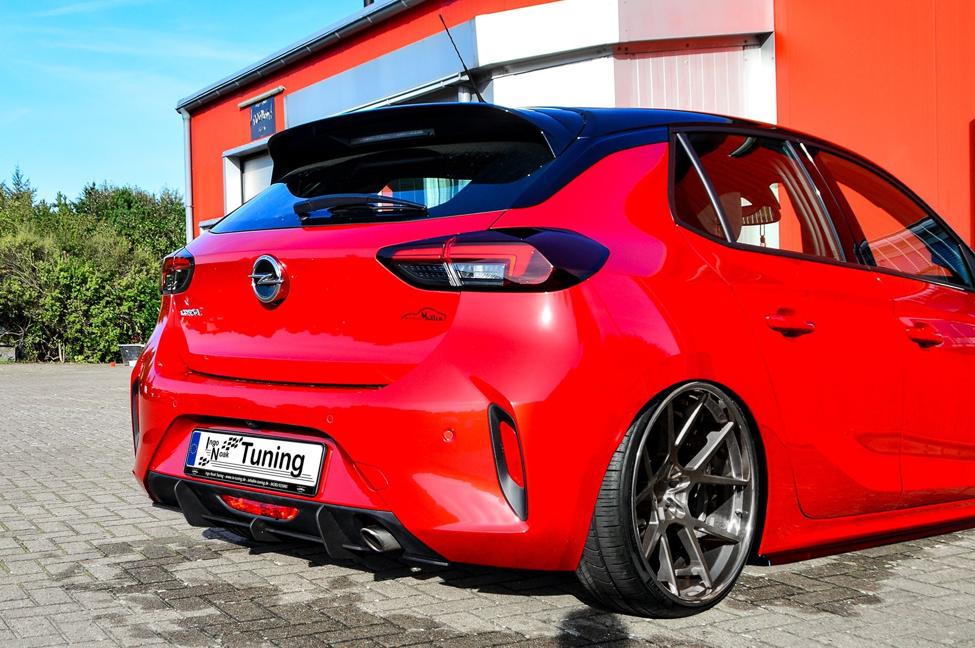 Ingo Noak Gefräster Heckansatz mit Finnen für Opel Corsa F GS-Line