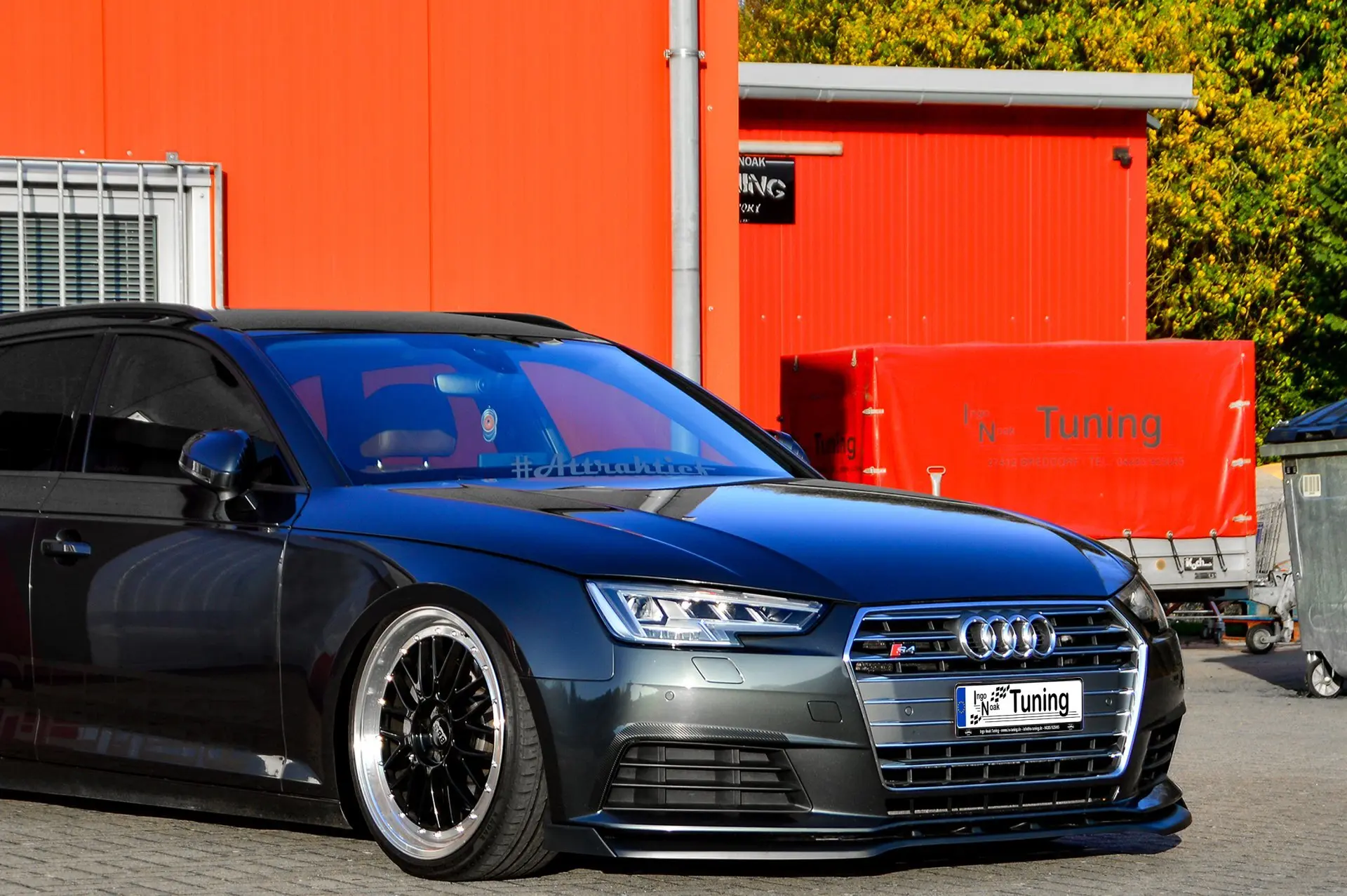 Ingo Noak Cup Frontspoilerlippe mit Wings für Audi A4 B9 ab Bj. 2015-2019