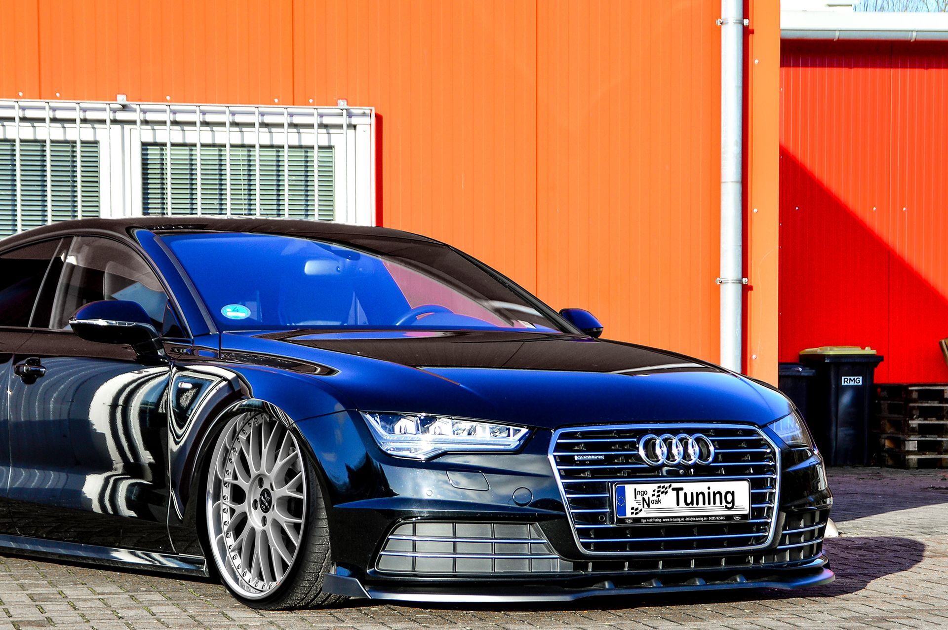 Ingo Noak Cup Frontspoilerlippe mit Wings für Audi A7 C7 4G Facelift