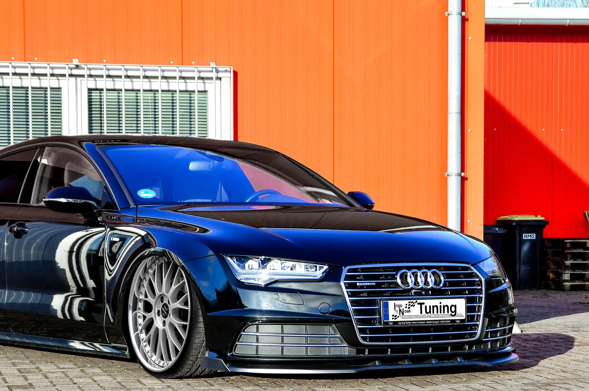 Ingo Noak Cup Frontspoilerlippe mit Wings für Audi A7 C7 4G Facelift