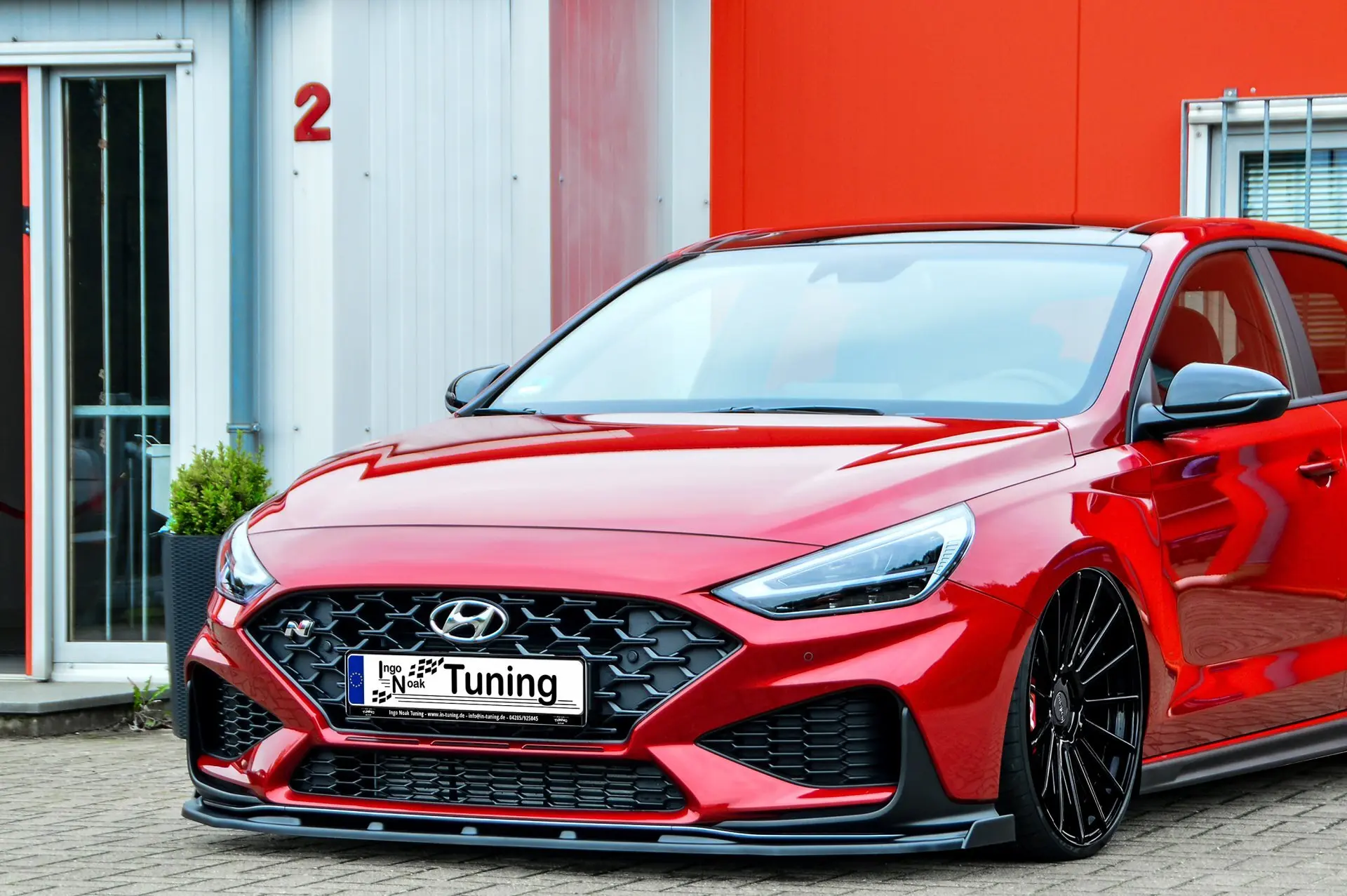 Ingo Noak Cup Frontspoilerlippe mit Wing für Hyundai I30 N + N-Line Facelift