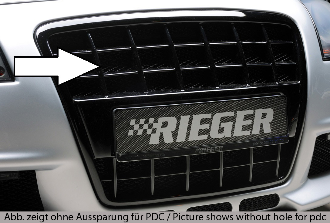 Rieger Grill mit integrierter Kennzeichenauflage für Audi A4 B6
