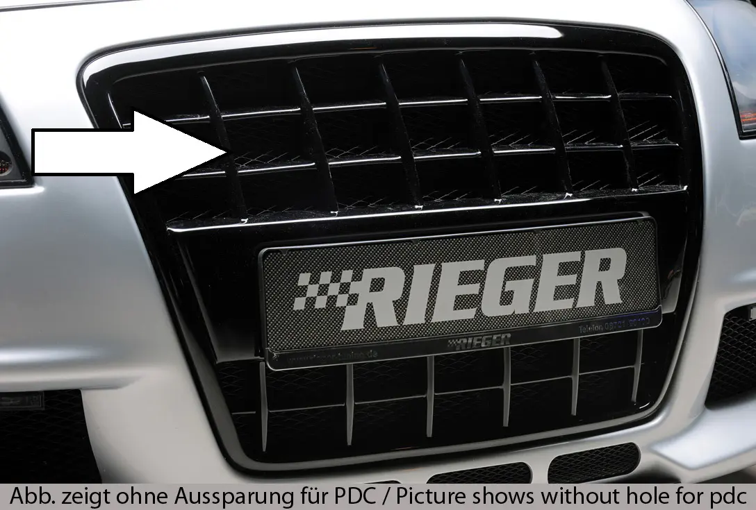 Rieger Grill mit integrierter Kennzeichenauflage für Audi A4 B6