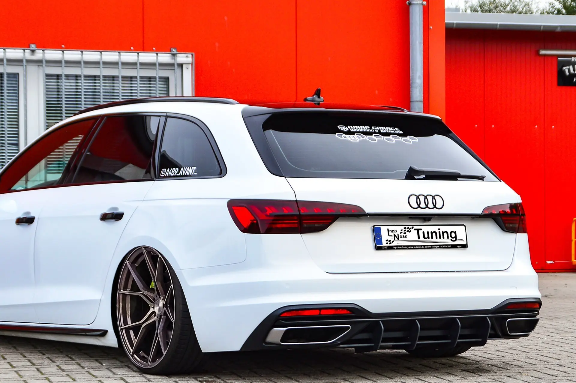 Ingo Noak Gefräster Heckansatz aus ABS für Audi A4 B9 Avant Facelift
