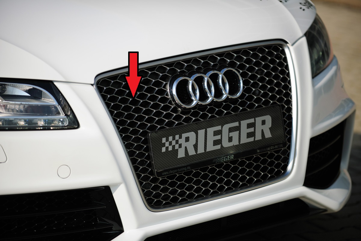 Rieger Kühlergrill Audi RS5 (B8), gun-metal für Audi A5 / S5 / RS5 B8