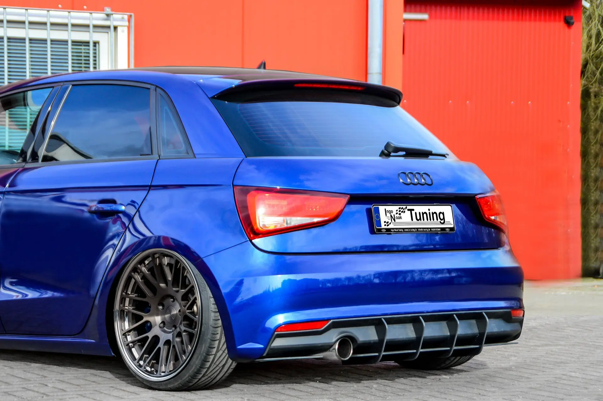Ingo Noak Racing Heckansatz Heckeinsatz Diffusor für Audi A1 8X