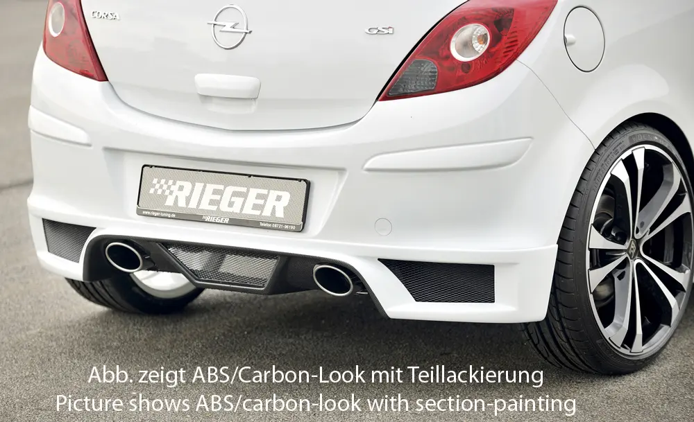 Rieger Heckschürzenansatz für Opel Corsa Corsa D