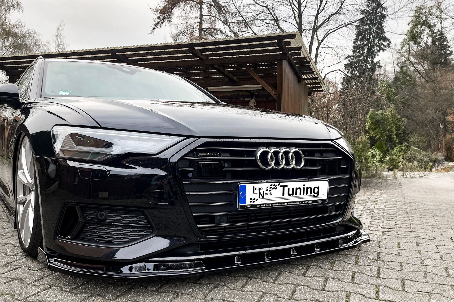 Ingo Noak Cup Frontspoilerlippe mit Wings für Audi A6 4K C8 ab Bj. 2018-2023