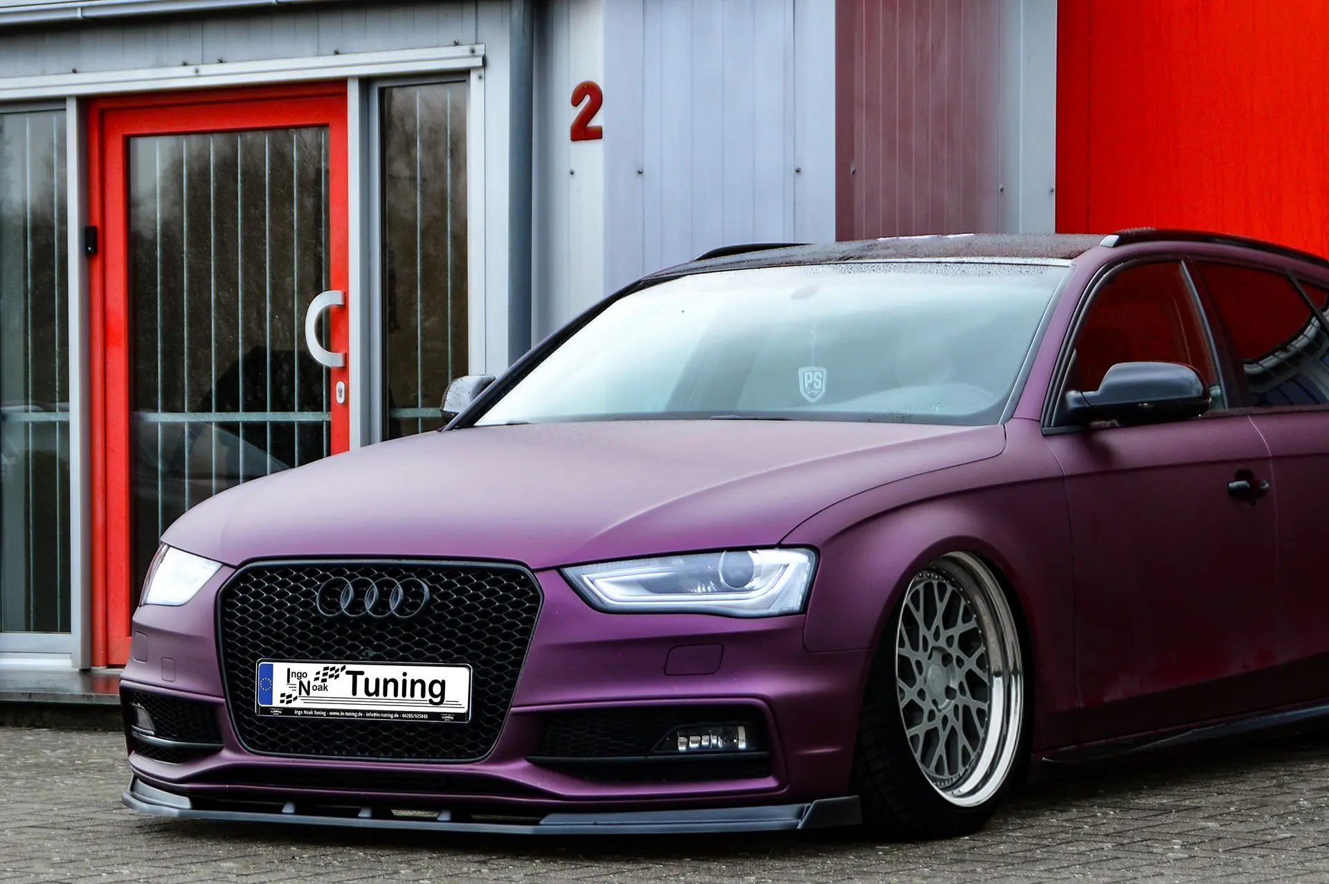 Ingo Noak Cup Frontspoilerlippe mit Wings für Audi A4+ S4 B8 Facelift S-Line Bj. 2011-2015