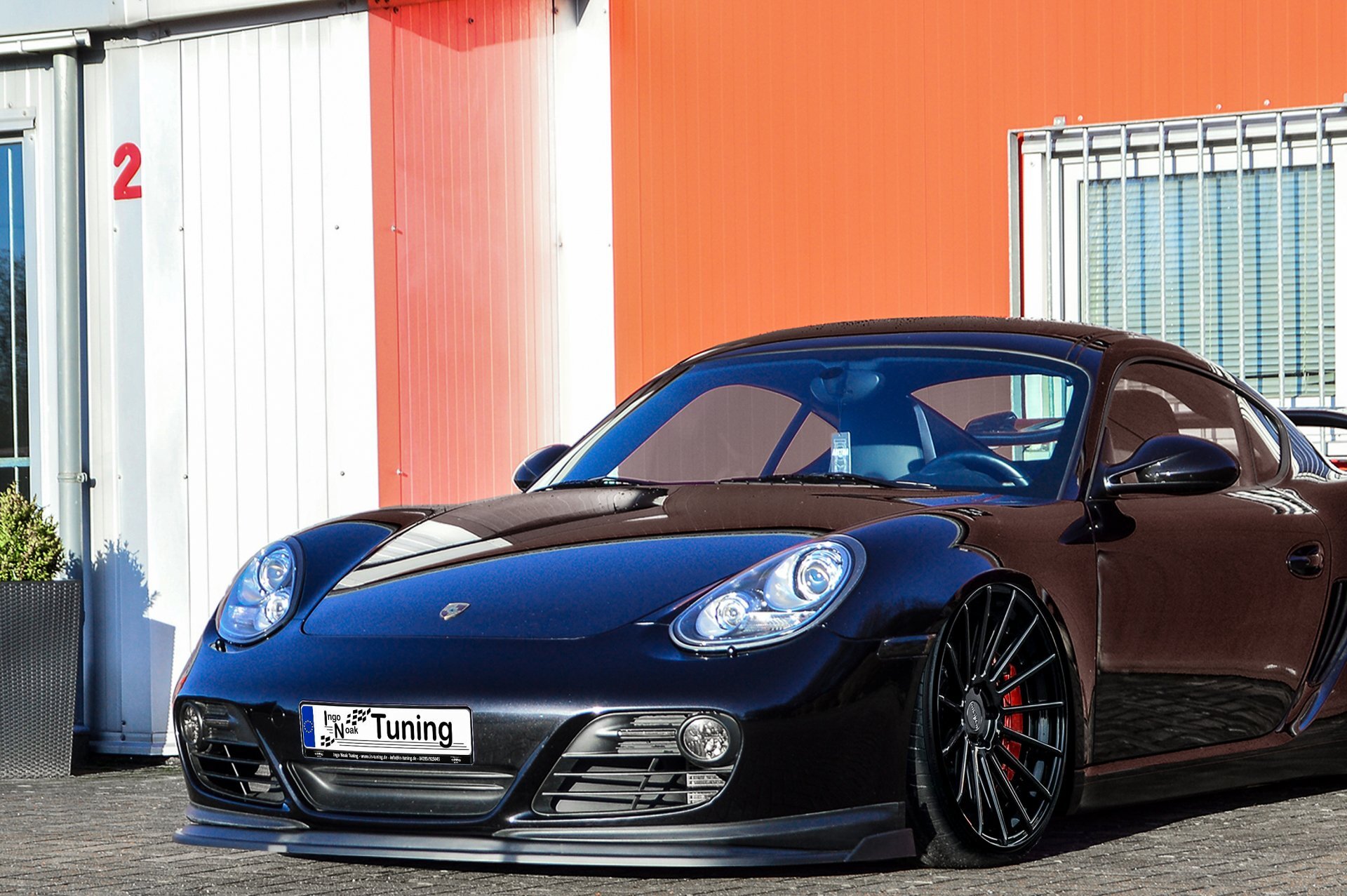 Ingo Noak Frontspoilerlippe Cuplippe mit Wing für Porsche Cayman 987 aus ABS