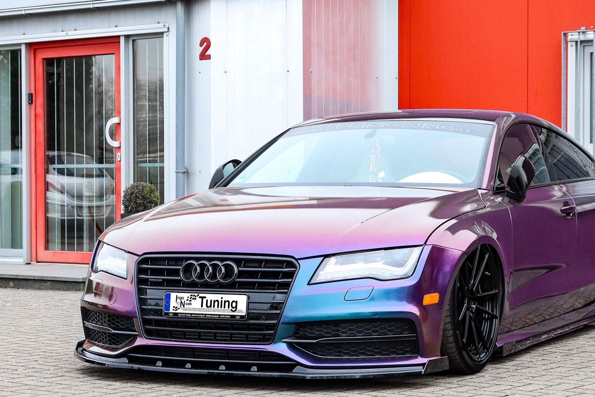 Ingo Noak Cup Frontspoilerlippe mit Wings V2 für Audi A7 S-Line + S7