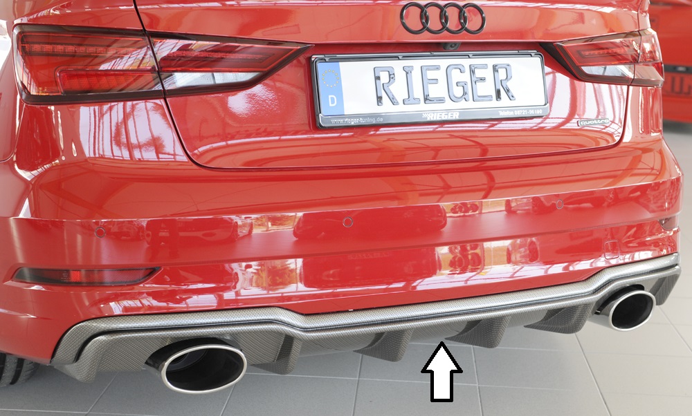 Rieger Heckeinsatz für Audi A3 / S3 8V