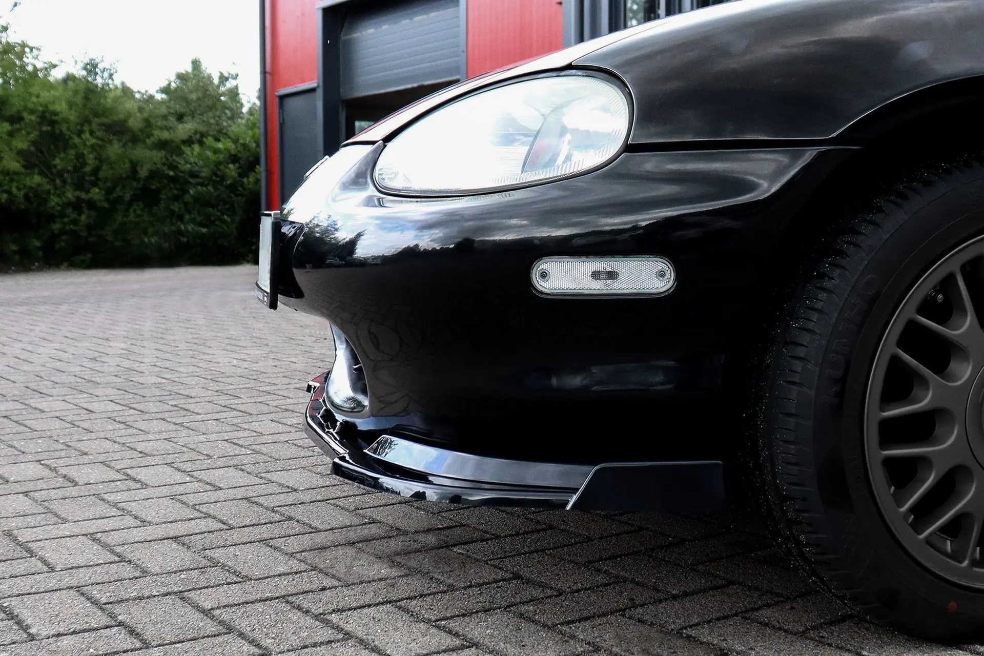 Ingo Noak Cuplippe Frontspoilerlippe mit Wing aus ABS für Mazda MX5 NB