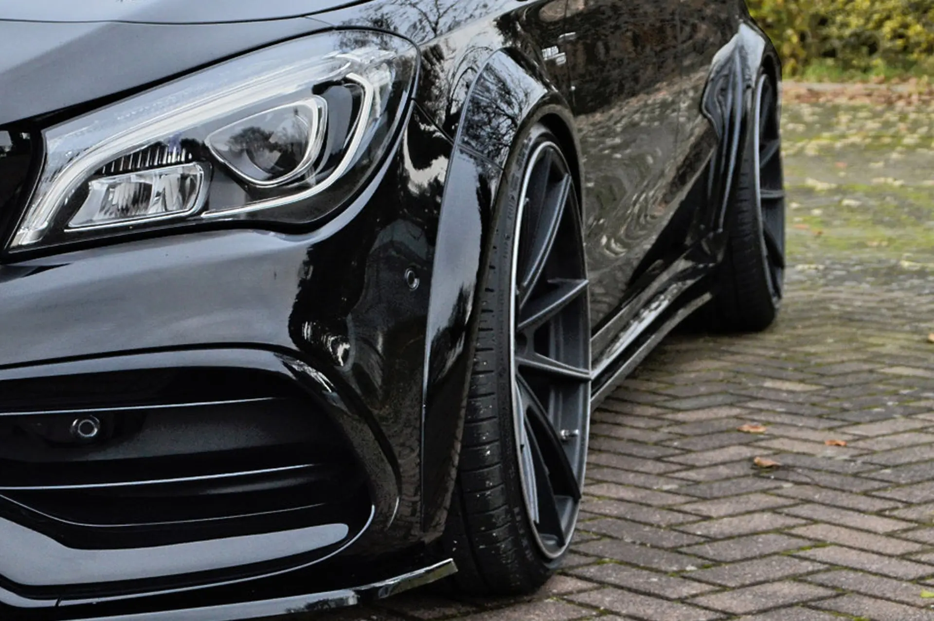 Ingo Noak Seitenschweller im Cup Look für Mercedes mit AMG Line Packet + CLA45 AMG , C176, 245G