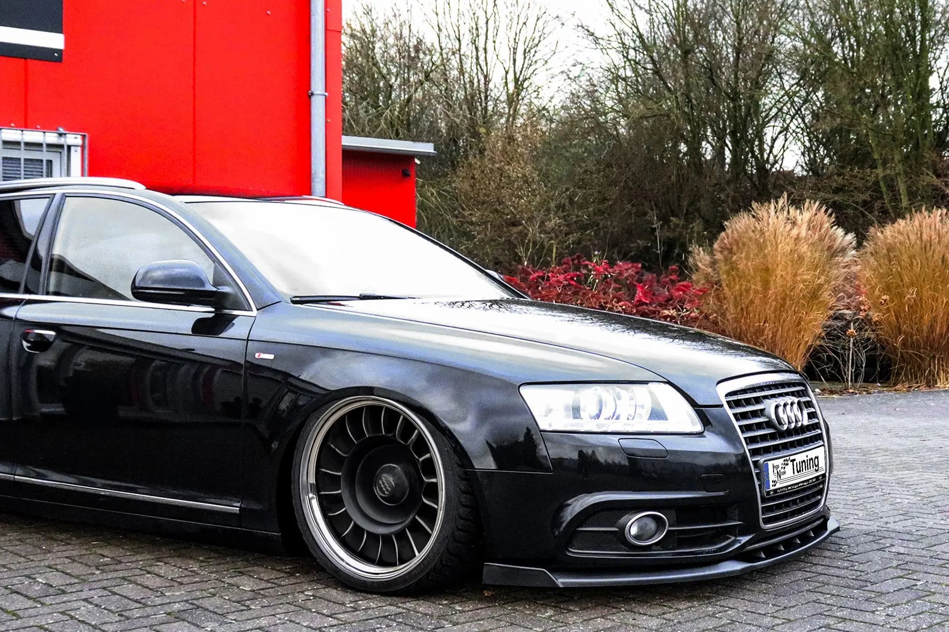 Ingo Noak Spoilerschwert Cuplippe mit Wings aus ABS für Audi A6 4F S-Line Facelift