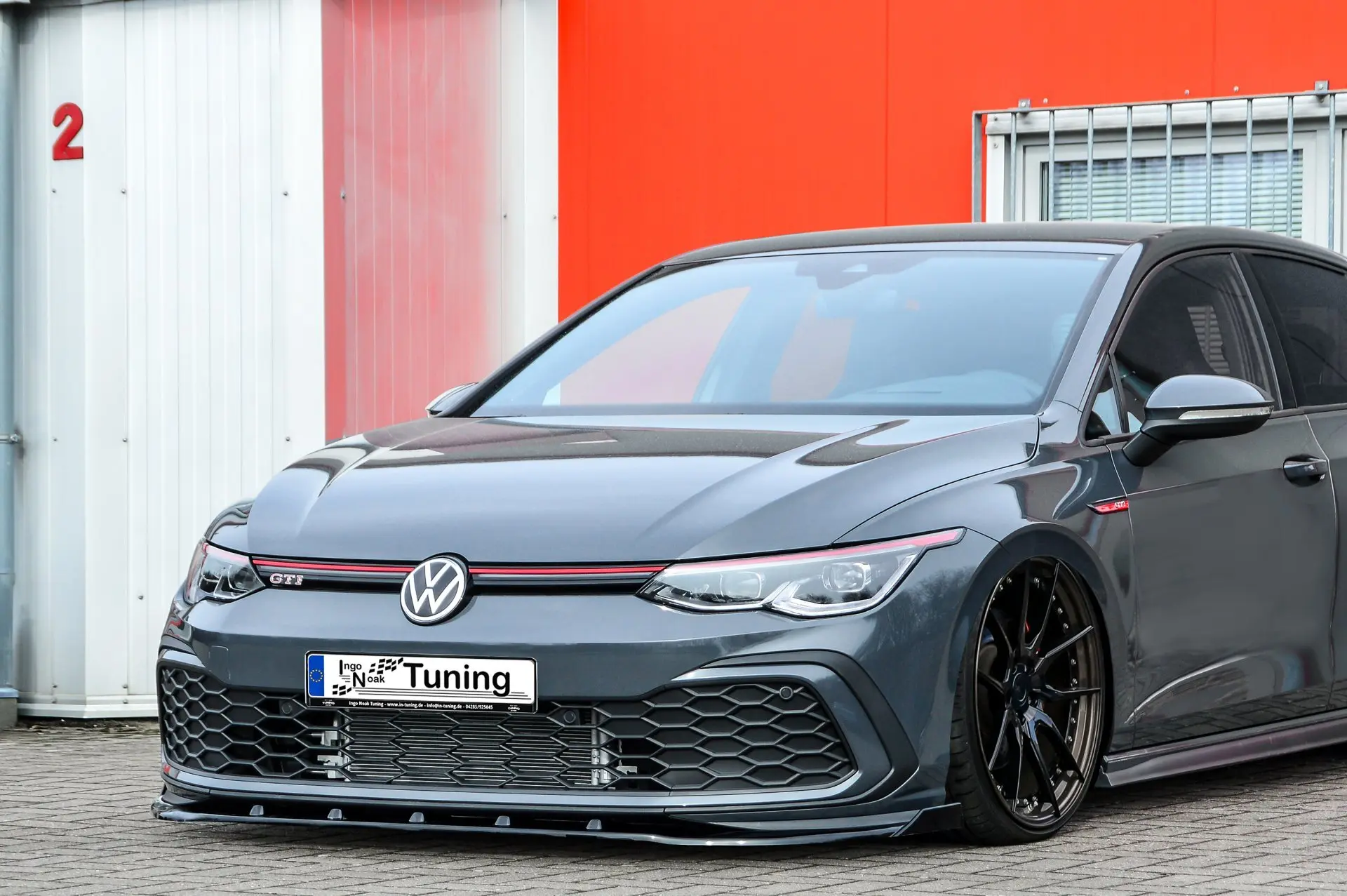 Ingo Noak CUP Frontspoilerlippe mit Wing passend für VW Golf 8 GTI + GTD