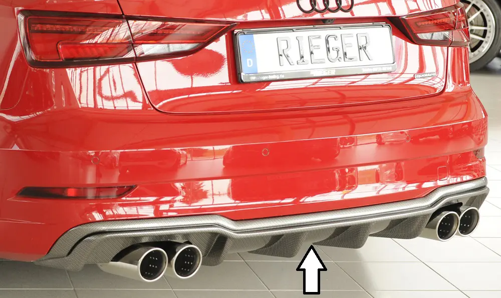 Rieger Heckeinsatz für Audi A3 8V