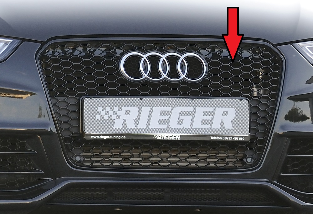 Rieger Kühlergrill Audi RS5 (B8), schwarz glänzend