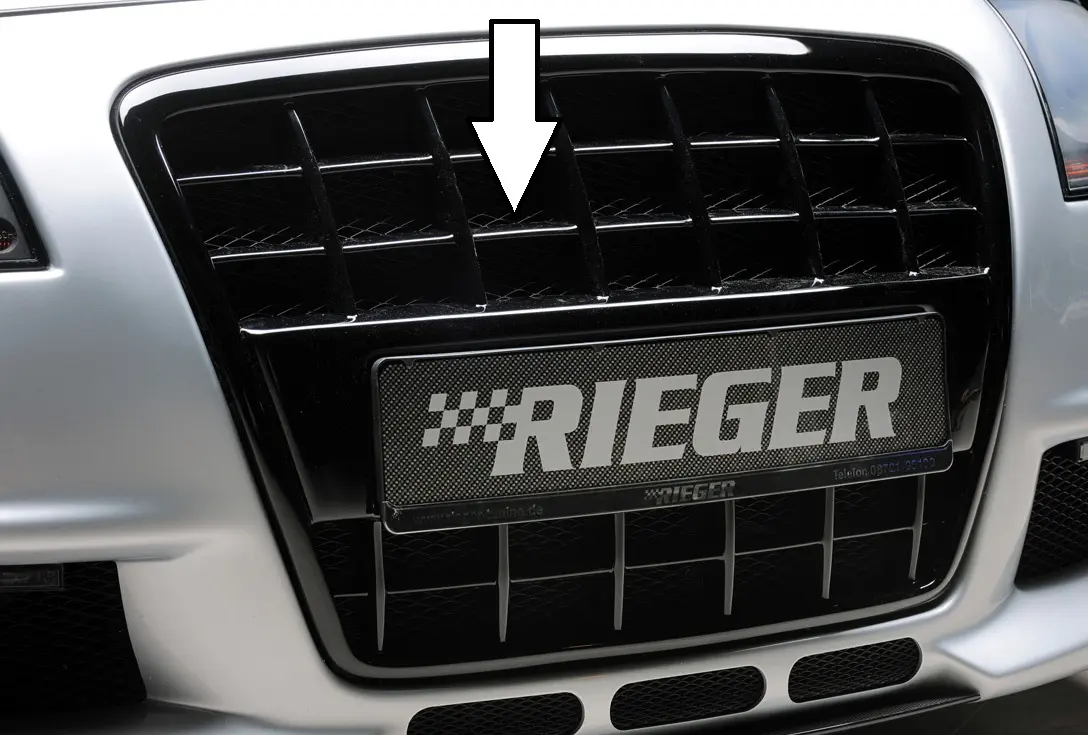 Rieger Grill mit integrierter Kennzeichenauflage für Audi A3 8P