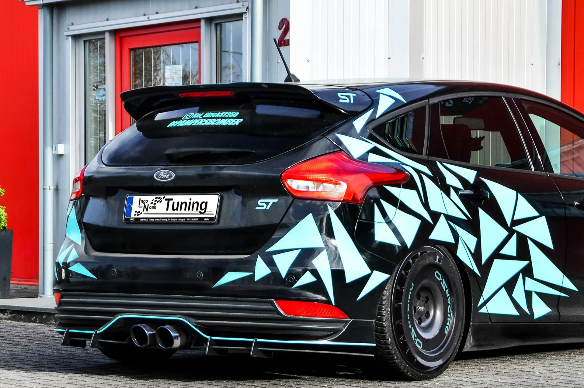 Ingo Noak Heckansatz für Ford Focus ST DYB ab Bj. 2014 -2018 in Race Style Optik